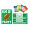 Party Central Club Pack of 96 Green and White Game Day Football Party Invitations 5.5"